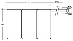 Nebeneinander; Anschluss: Steckverbinder