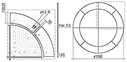 CLE Quadrant G3 401mm 2500lm ADV + CLE Quadrant G3 541mm 1000lm ADV (Details siehe 3.4 Montagehinweise)
