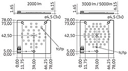 Without housing – Dimensions in mm