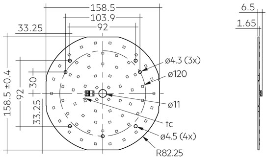 CLE 160mm 3000lm 840 ADV5 