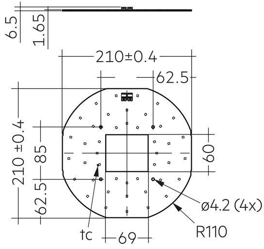 CLE 220mm 2500lm 827 ADV5 EM SO 