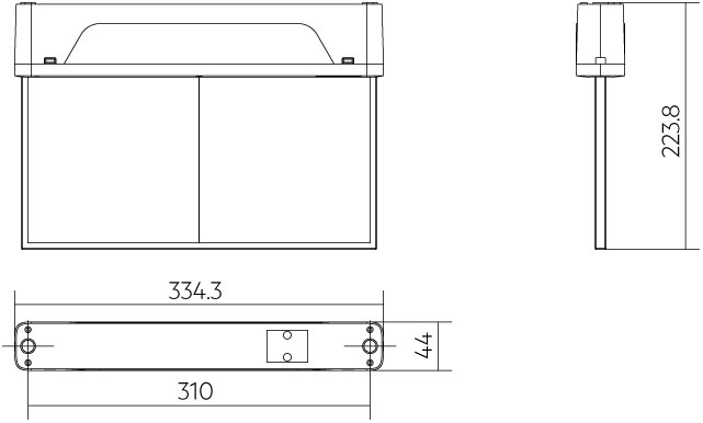 Vsafety 21003 Cartello Uscita Di Sicurezza Freccha Sinistra – 300x100 Mm – Rispetta Norme EN ISO 7010