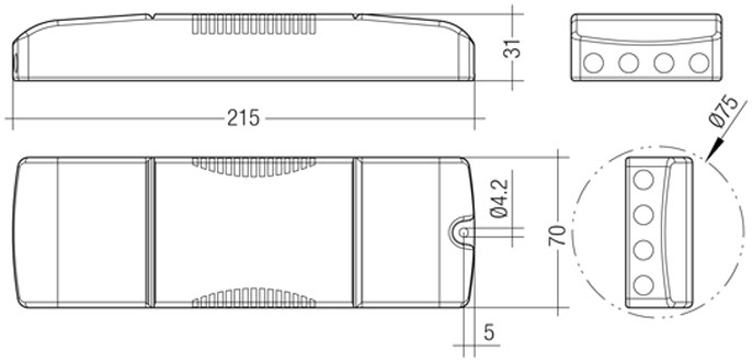 TRIDONIC LCI 35W 350mA–900mA TOP SR LED-Treiber einstellbar TRIDONIC LCI 35W 350mA–900mA TOP SR LED-Treiber einstellbar