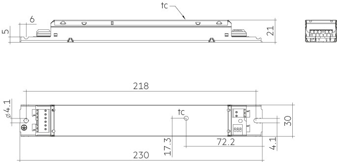 Driver LC 20W 100-450mA 54V DA lp SNC4