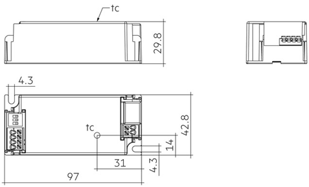 Driver LC 45W 700-1050mA DA SC SNC4