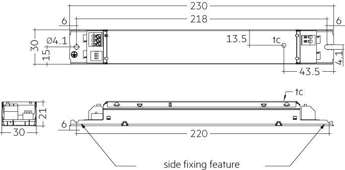 Driver LC 57W 700-1050mA flexC lp SNC4