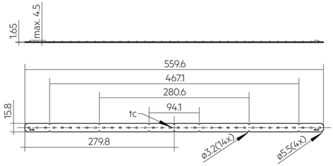 LLE 16x560mm 2400lm 840 HV ADV6