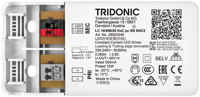 Alimentation LED Tridonic LCI 10W 500MA - éclairage Câblage, Suisse, Neuf