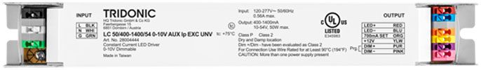 LC 50/400-1400/54 0-10V AUX lp EXC UNV